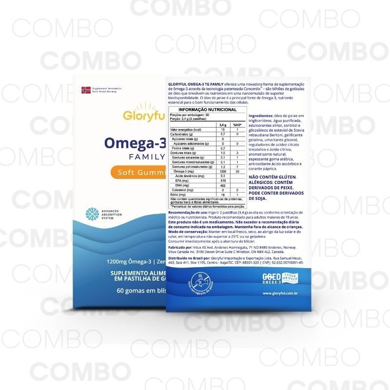 Kit Omega-3 TG Family - 120 gomas